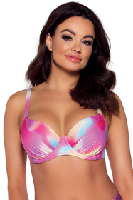 Ava SK-163 Kostium kąpielowy biustonosz usztywniany, pastel tie dye