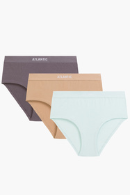 Atlantic 3CLP-009 3-pack Трусики високі трусики, бежевий