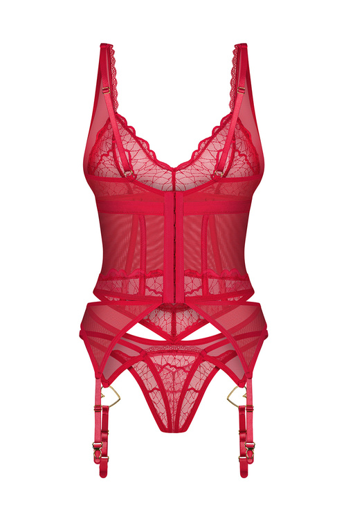Obsessive Cupide Desir corset Gorset sexy, red