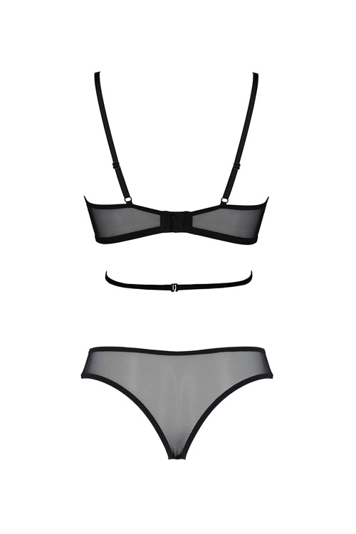 Avanua Carina set Nocna komplet biustonosz + stringi, black