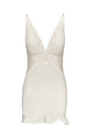 Casmir Inoe chemise Nocna komplet koszulka + stringi, ecru
