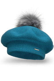 Vivisence 7035 Nakrycie głowy beret, turkus