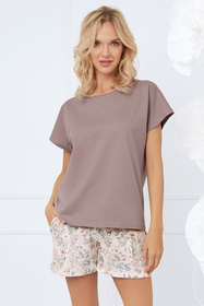 Italian Fashion Solita kr.r. kr.sp. Nocna piżama, cappuccino/druk