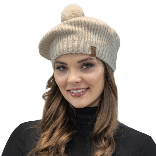Vivisence 7074 Nakrycie głowy beret, beżowy