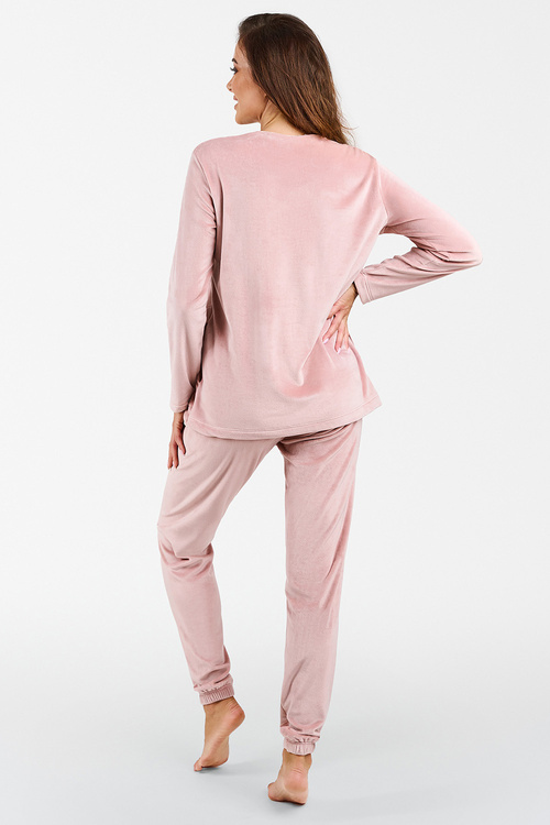 Italian Fashion Akara dł.r. dł.sp. Dres homewear, pudrowy róż
