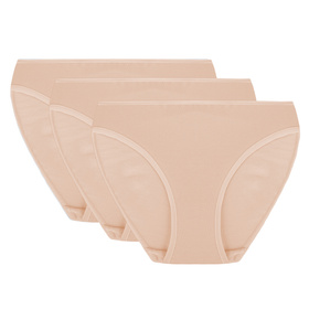 Vivisence 4002 3-pack Majtki figi, beżowy