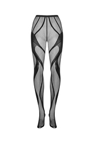 Obsessive Crotchless Tights S336 Wyrób pończoszniczy rajstopy, czarny
