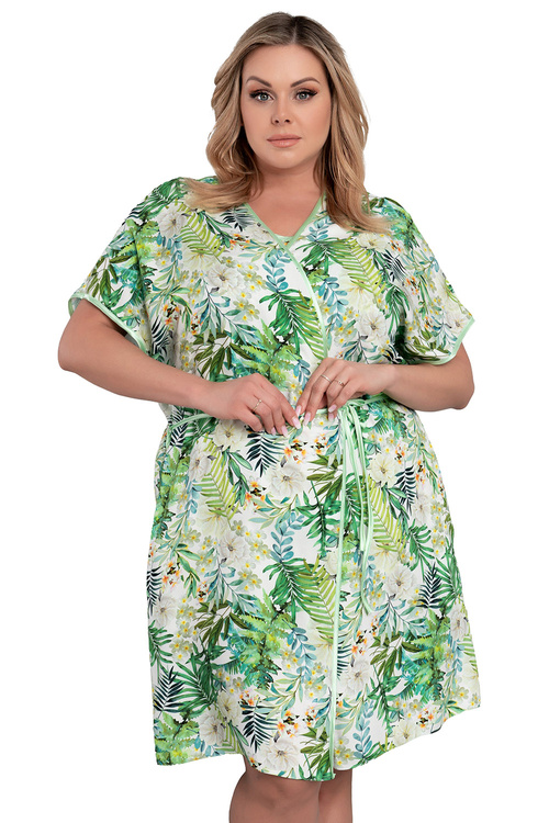 Italian Fashion Florina kr.r. Nocna szlafrok, druk/zielony
