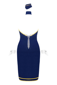 Obsessive Stewardess uniform Nocna sexy kostium, granatowy