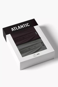 Atlantic 2MBX-054 2-pack Majtki bokserki, wino/khaki