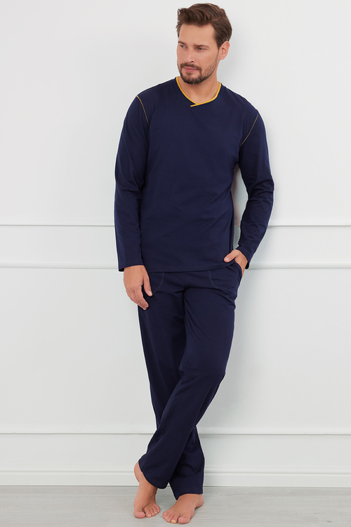 Italian Fashion Ludwik dł.r. dł.sp. Nocna piżama, granat