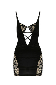 Casmir Victoria chemise Nocna komplet koszulka + stringi, black