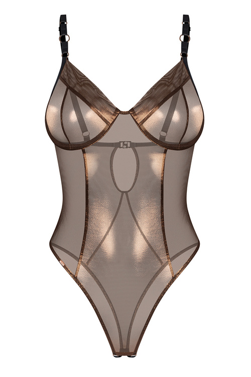 Obsessive Soranna crotchless teddy Body sexy, black