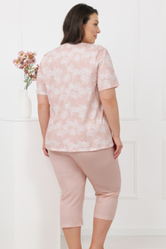 Italian Fashion Eleni kr.r. 3/4 sp. Nocna piżama, druk/łosoś