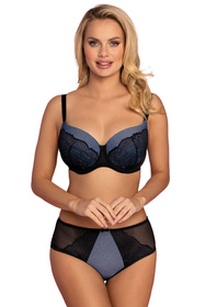 Vena VB-438 Biustonosz usztywniany, czarny-jeans
