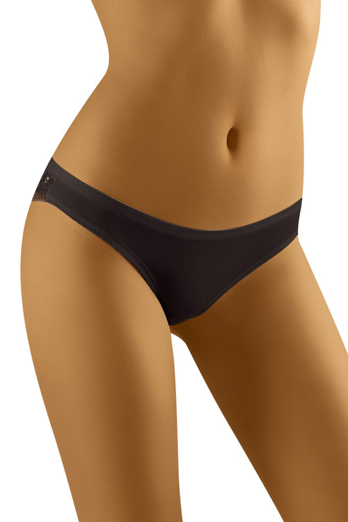 Wol-Bar Soft Flossy Majtki figi, czarny