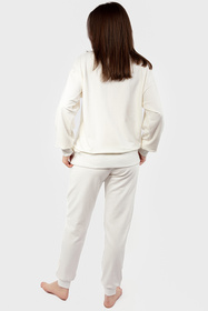 Dkaren DK-K-B2 Komplet bluza+spodnie, ecru