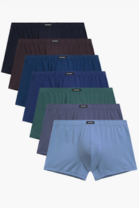 Atlantic 7SMH-001 7-pack Majtki bokserki, niebieski/zielony/denim jasny/granat/denim/brązowy/indygo