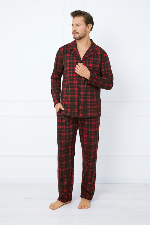 Italian Fashion Nicolas dł.r. dł.sp. Nocna piżama, druk/czerwony