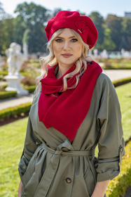 Vivisence 7006 Nakrycie głowy beret, czerwony