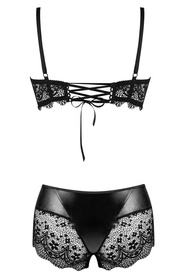 Beauty Night Charm set BN6743 Нічна комплект бюстгальтер + шорти, чорний
