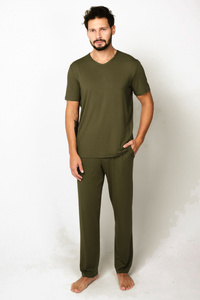 Italian Fashion Dallas kr.r. dł.sp. Nocna piżama, khaki
