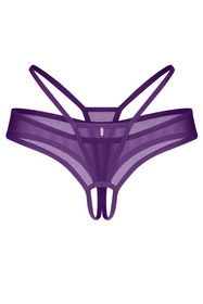Obsessive Vibres crotchless thong Majtki stringi otwarte, violet