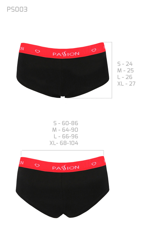 Passion PS003 Majtki szorty, black
