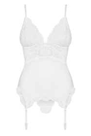 Obsessive 810-COR-2 Gorset sexy, biały