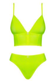 Obsessive Neonia set Nocna komplet koszulka + figi, żółty