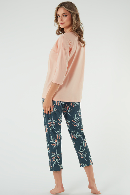 Italian Fashion Julietta r.3/4 sp.7/8 Nocna piżama, łosoś/druk