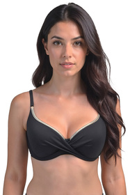 Vivisence 3222 Kostium kąpielowy biustonosz push-up, czarno-złoty