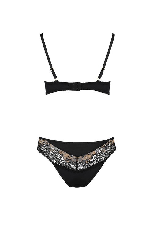 Casmir Divine bikini Nocna komplet biustonosz + stringi, black