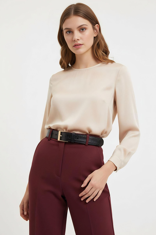 Vivisence P0002 Pasek skórzany, black