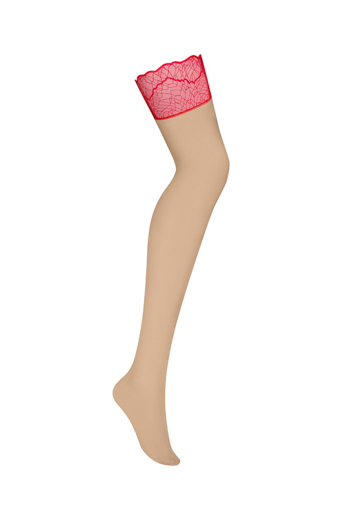 Obsessive Cupide Desir stockings Wyrób pończoszniczy pończochy do pasa, red