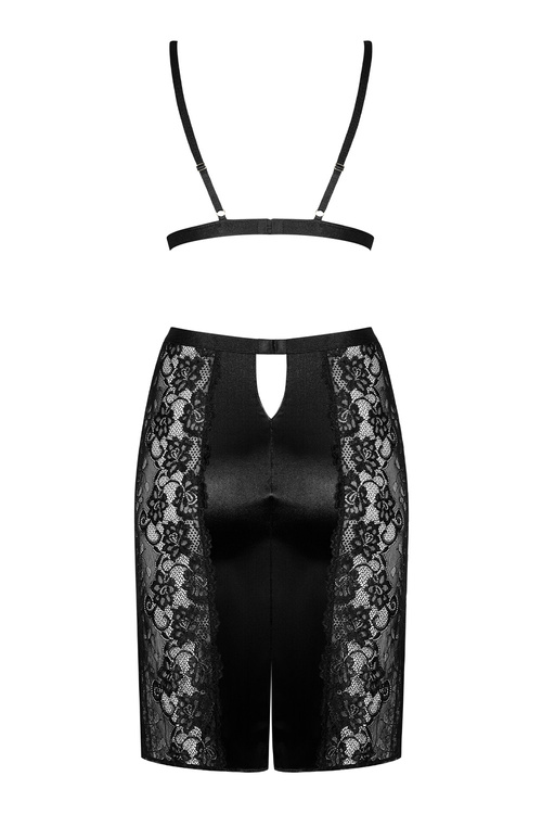 Obsessive Blanita 2-pcs set Nocna sexy kostium, czarny