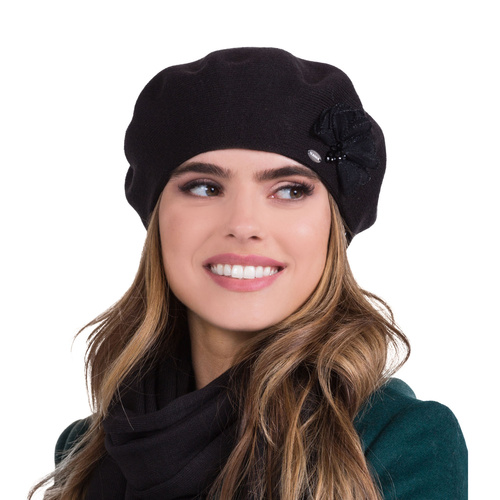 Kamea Elza Nakrycie głowy beret, czarny