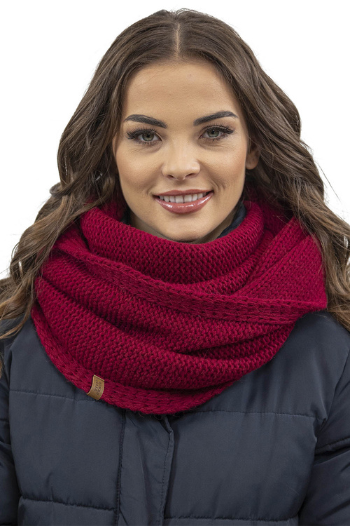 Vivisence 7014Kmpl Komplet czapka+komin, bordowy