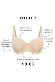 Vena VB-65 Biustonosz usztywniany, beżowy