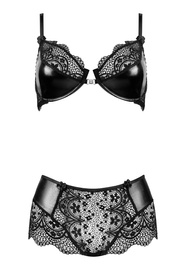 Beauty Night Charm set BN6743 Нічна комплект бюстгальтер + шорти, чорний