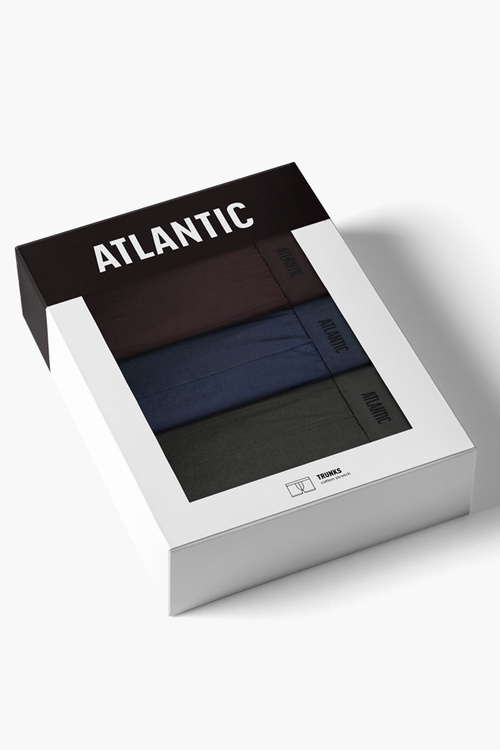 Atlantic 3MH-0111 3-pack Трусики боксерки, коричневий