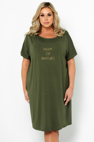Italian Fashion Natura kr.r. Nocna koszula, khaki