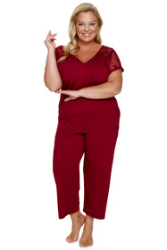 Doctor Nap PB.7259 Nocna piżama, burgundy red
