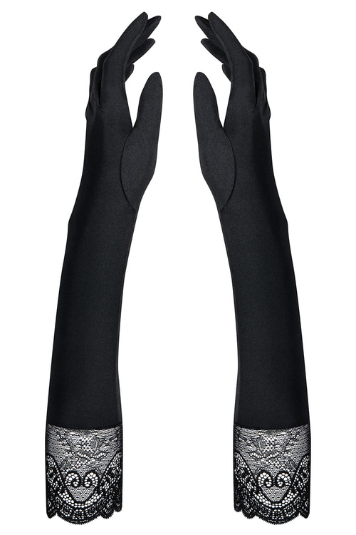 Obsessive Miamor gloves Akcesoria erotyczne rękawiczki, czarny
