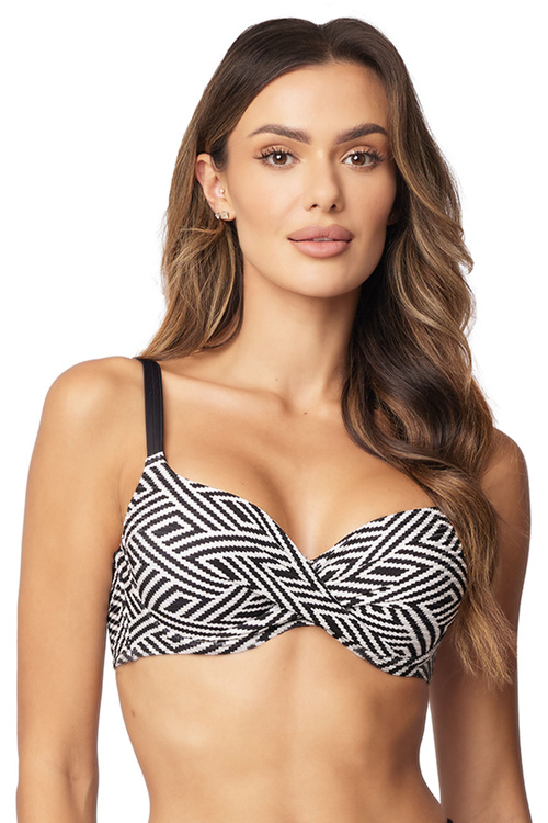 Vivisence 3222 Kostium kąpielowy biustonosz push-up, czarno-biały