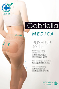 Gabriella Medica Push-up 40 Den Code 128 Wyrób pończoszniczy rajstopy, beige
