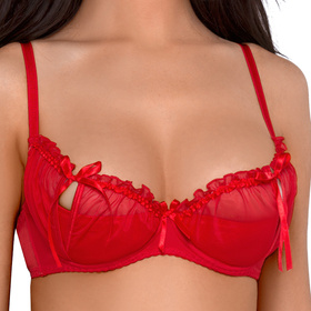 Axami V-6441 Magenta Biustonosz półbiustonosz, czerwony
