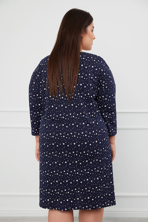 Italian Fashion Libra r.3/4 Nocna koszula, druk/granat