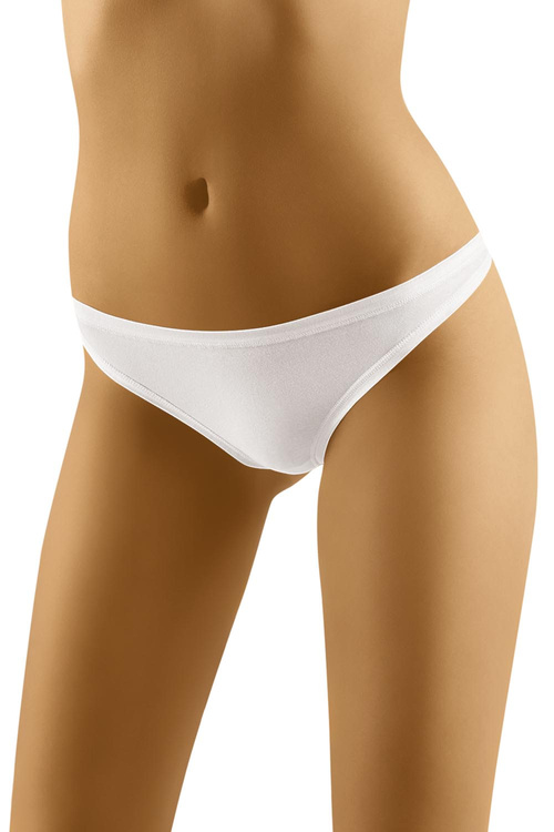 Wol-Bar Soft Simple 3-pak Majtki stringi, biały