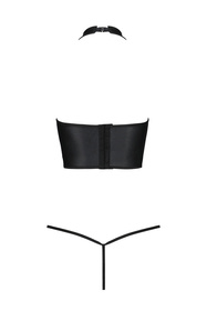 Passion Genevia set Nocna komplet półbiustonosz + stringi, black